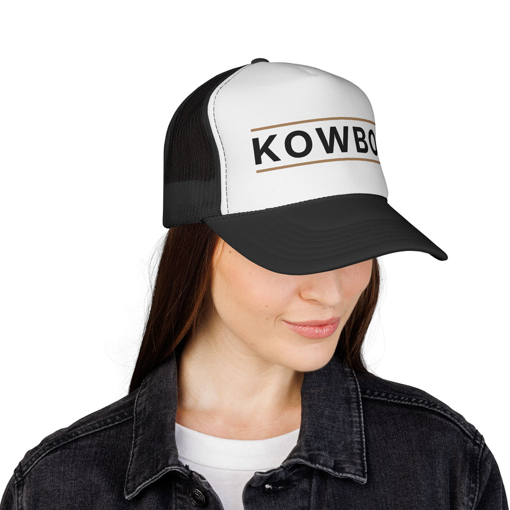 Retro KOWBOJ cowboy trucker cap with adjustable snap closure